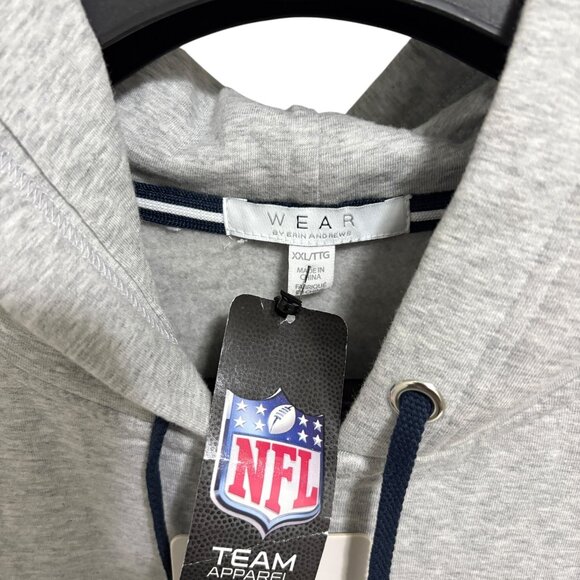 Chicago Bears Full Zip Hooded Sweatshirt Jacket Wome Size XXL Gray Blue - Picture 3 of 7